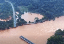 මොරගහකන්ද පාලම කැඩී යයි