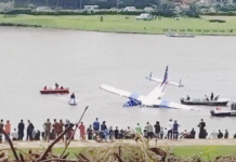 ග්රෙගරි වැවේ දී ගුවන් යානයක් අනතුරක