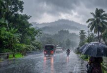 බස්නාහිරට සබරගමුවට ගාල්ල, මාතරට තද වැසි අවදානමක්